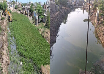 જામનગરમાં ચોમાસા પૂર્વે જામનગર મહાનગરપાલિકાનું તંત્ર સક્રિય : દરેડથી લાખોટા તળાવ તરફ આવતી ફીડિંગ કેન…