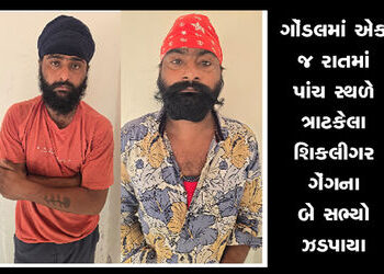 ગોંડલમાં એક જ રાતમાં પાંચ સ્થળે ત્રાટકેલા શિકલીગર ગેંગના બે સભ્યો ઝડપાયા | Two members of Shikligar …