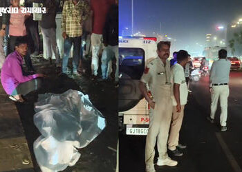અમદાવાદ: બોપલના વકીલ સાહેબ બ્રિજ ઉતરતા આઇસર ચાલકે વ્યક્તિને અડફેટે લીધો, ઘટનાસ્થળે જ મોત | Road Acci…