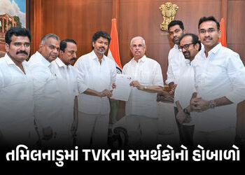 વિજય ફરી રાજભવનમાંથી ખાલી હાથે પાછા ફર્યા, સમર્થકોનો હોબાળો, રાજ્યપાલ-BJP પર કર્યો આક્ષેપ | TVK Chie…