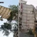 VIDEO: જામનગરમાં તોફાની પવનથી ઉડેલો ડોમ વીજ તાર ઉપર લટક્યો, ભારે જહેમત બાદ નીચે ઉતારાયો | Massive Do…