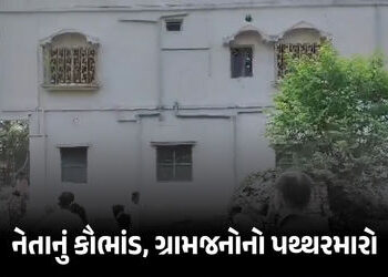 VIDEO : આવાસ અને મજૂરીના પૈસા ચાંઉ કરી જનારા નેતા ફસાયા, ઓફિસ-ઘર પર પથ્થરમારો | Angry Villagers Atta…