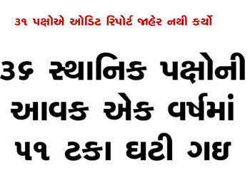 36 સ્થાનિક પક્ષોની આવક એક વર્ષમાં 51 ટકા ઘટી ગઇ | Income of 36 local parties fell by 51 percent in a…