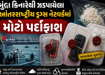 આંતરરાષ્ટ્રીય ડ્રગ્સ નેટવર્કનો પર્દાફાશ : મુંદ્રા દરિયાકાંઠેથી 119 કિલો કોકેઈન કન્સાઈનમેન્ટમાંથી ઝડપ…