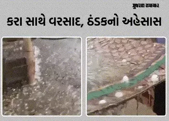 રાજ્યના કેટલાક જિલ્લાના વાતાવરણમાં પલટો: સાબરકાંઠાના પોશીનામાં કરા પડ્યા, અમરેલીમાં ગાજવીજ સાથે વરસા…