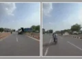 અમદાવાદ: જગતપુર ચાર રસ્તા પાસે જીવલેણ ડ્રાઈવિંગ કરતો ડમ્પર ચાલક ઝડપાયો, વીડિયો વાઈરલ થતાં પોલીસની કા…