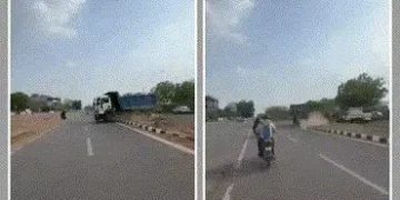 અમદાવાદ: જગતપુર ચાર રસ્તા પાસે જીવલેણ ડ્રાઈવિંગ કરતો ડમ્પર ચાલક ઝડપાયો, વીડિયો વાઈરલ થતાં પોલીસની કા…