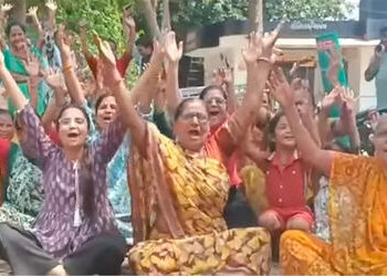 વૃંદાવનનગરમાં નવા શાક માર્કેટના બાંધકામ સામે રહીશોનો વિરોધ | Residents protest against construction …