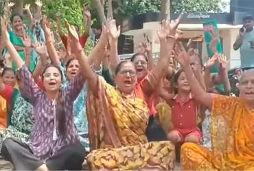 વૃંદાવનનગરમાં નવા શાક માર્કેટના બાંધકામ સામે રહીશોનો વિરોધ | Residents protest against construction …