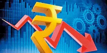 શેરબજાર તૂટતાં રૂપિયો ગબડી 94.92 સુધી પટકાયો | Rupee plunges to 94 92 as stock market crashes