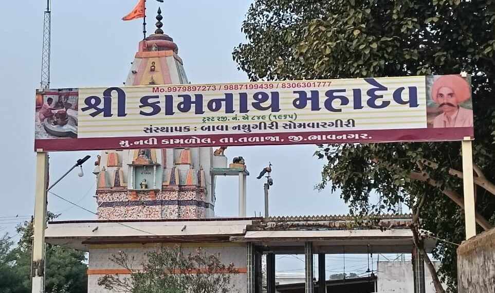 તળાજા તાલુકાના નવી કામળોલ ગામે આવેલ કામનાથ મહાદેવ મંદિરમાં શ્રાવણ માસ નિમિત્તે વિવિધ ધાર્મિક કાર્યકર…