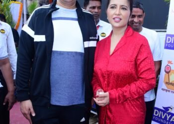 Amruta Fadnavis, Ajay Devgn, Ashwini Bhide, Mangal Prabhat Lodha and Ameet Satam Grace Divyaj Founda…